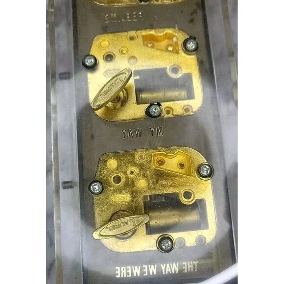 Laurel Vintage Lucite Acrylic Steampunk Music Box 3 Tunes 1970"s Collectible - Picture 5 of 5